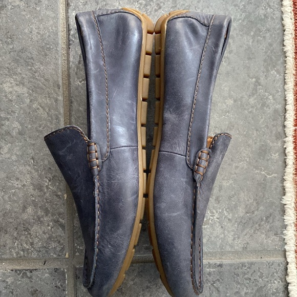 Born Marcel Leather Driving Moc Driving Loafer Size 8 M Navy Blue Casual Comfort - Picture 5 of 8